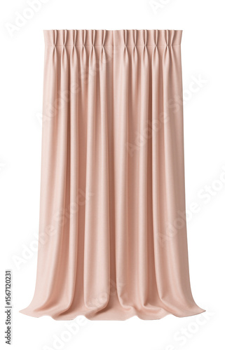 Pinch pleat curtain drapes in a soft pastel shade, adding a touch of elegance to a child?s nursery in a family home.