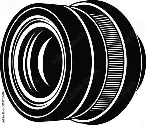 camera lens on white background.eps