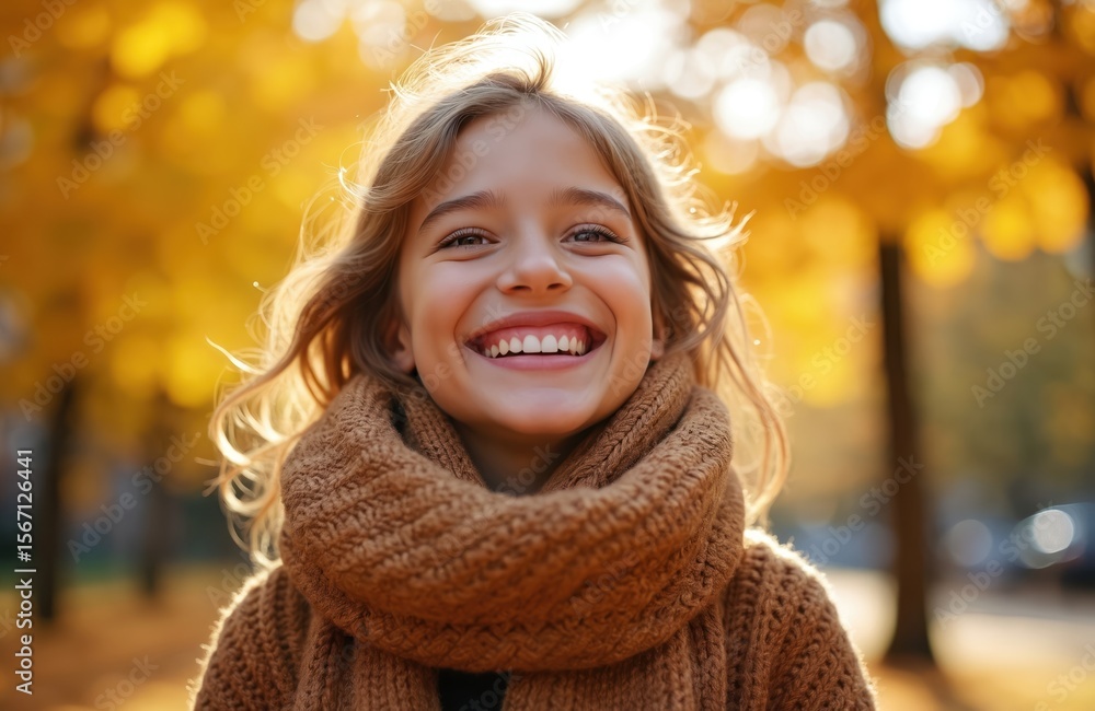 Happy girl laughing in autumn park with golden yellow foliage. Smiling young woman enjoys sunny day, feels freedom and happiness in autumn season. Joyful portrait of beautiful cheerful girl. Happy girl laughing in autumn park with golden yellow foliage. Smiling young woman enjoys sunny day, feels freedom and happiness in autumn season. Joyful portrait of beautiful cheerful girl.