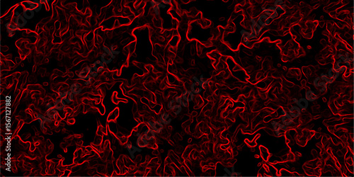 Decorative red panoramic background texture. Old vintage distressed bright red paper illustration. Defocused Lights and Dust Particles. Red grunge watercolor Grunge marbled pattern and fire paint brus