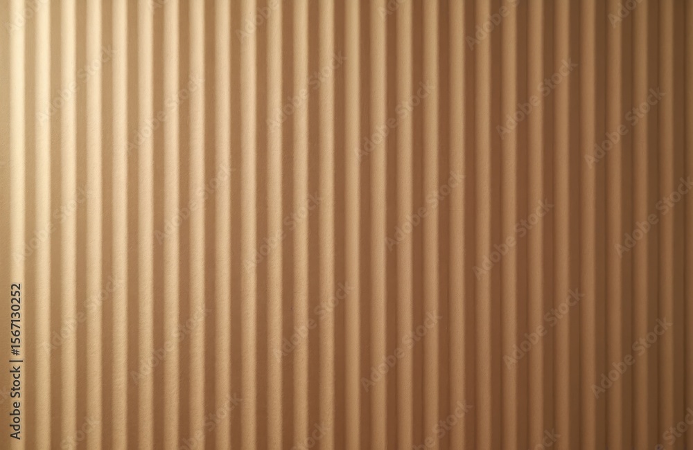 Fototapeta premium Corrugated cardboard texture. Brown paper background, lines. Vertical ridges pattern. Package, cardbox, box, recycling. Abstract backdrop with texture and details.