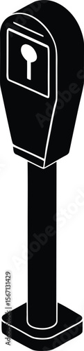 parking meter on white background.eps