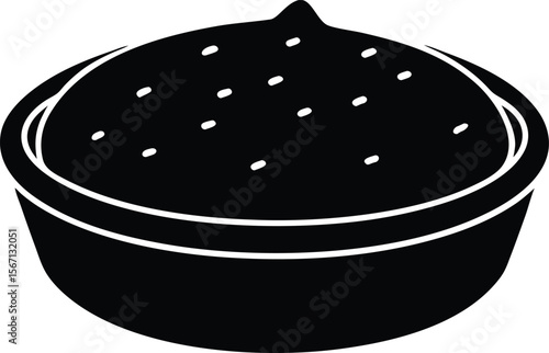 polenta on white background.eps
