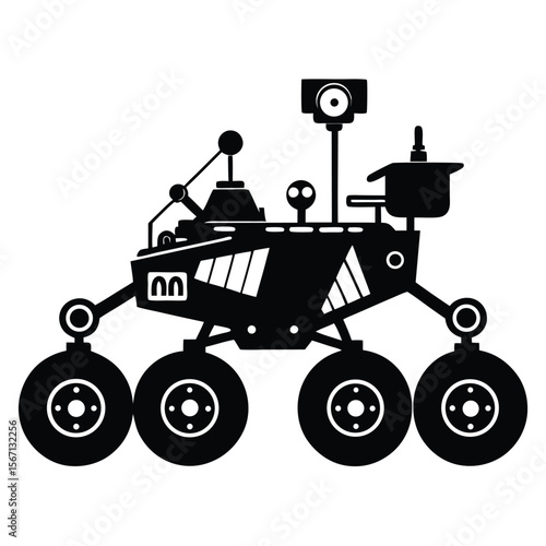 Conceptual Mars Rover Design Illustration Exploring Futuristic Vehicle Ideas And Space Exploration Possibilities In A Clean Design Style