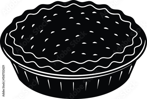 quiche on white background.eps