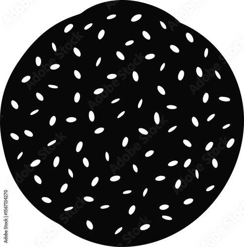 sesame seed on white background.eps