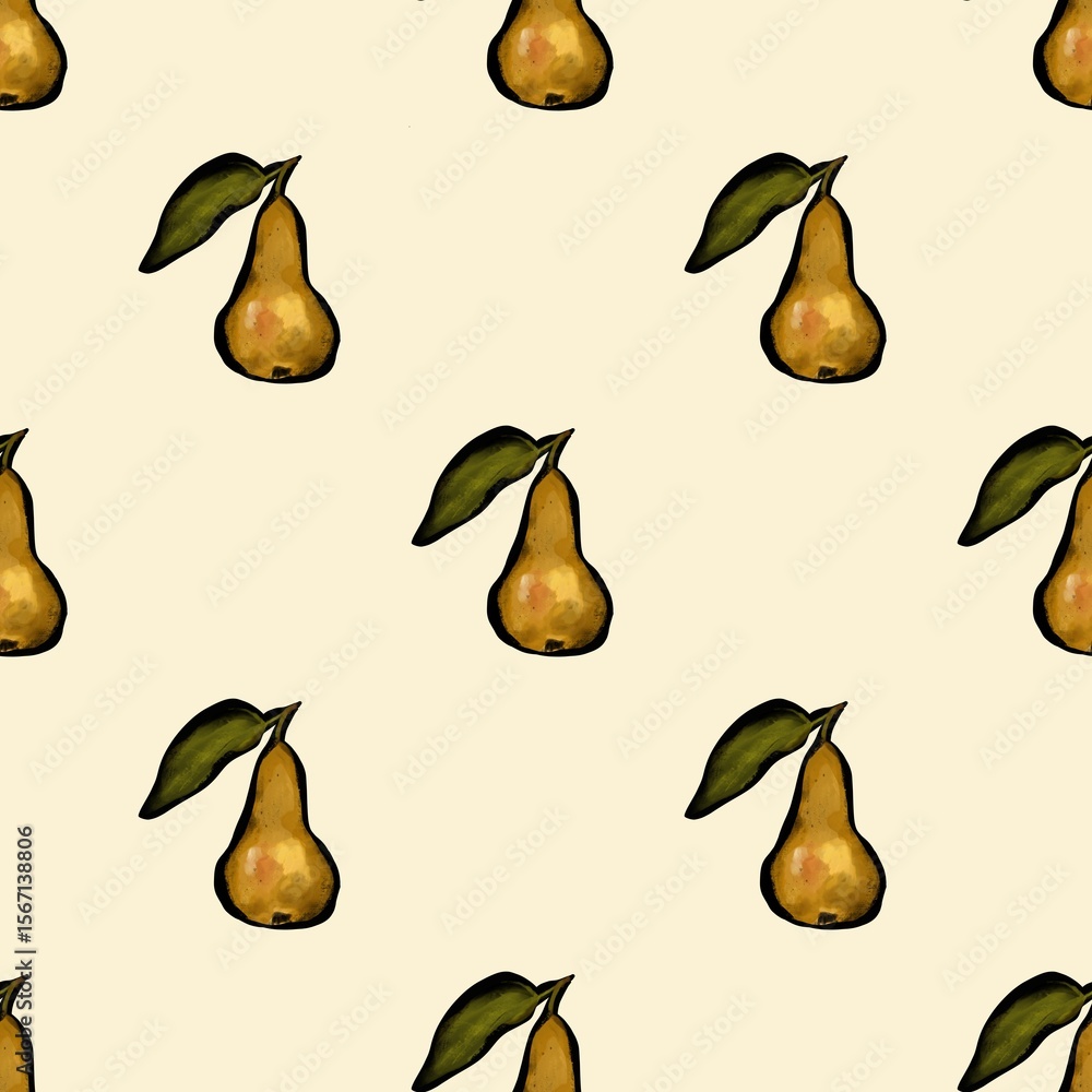 Obraz premium seamless pattern with pears