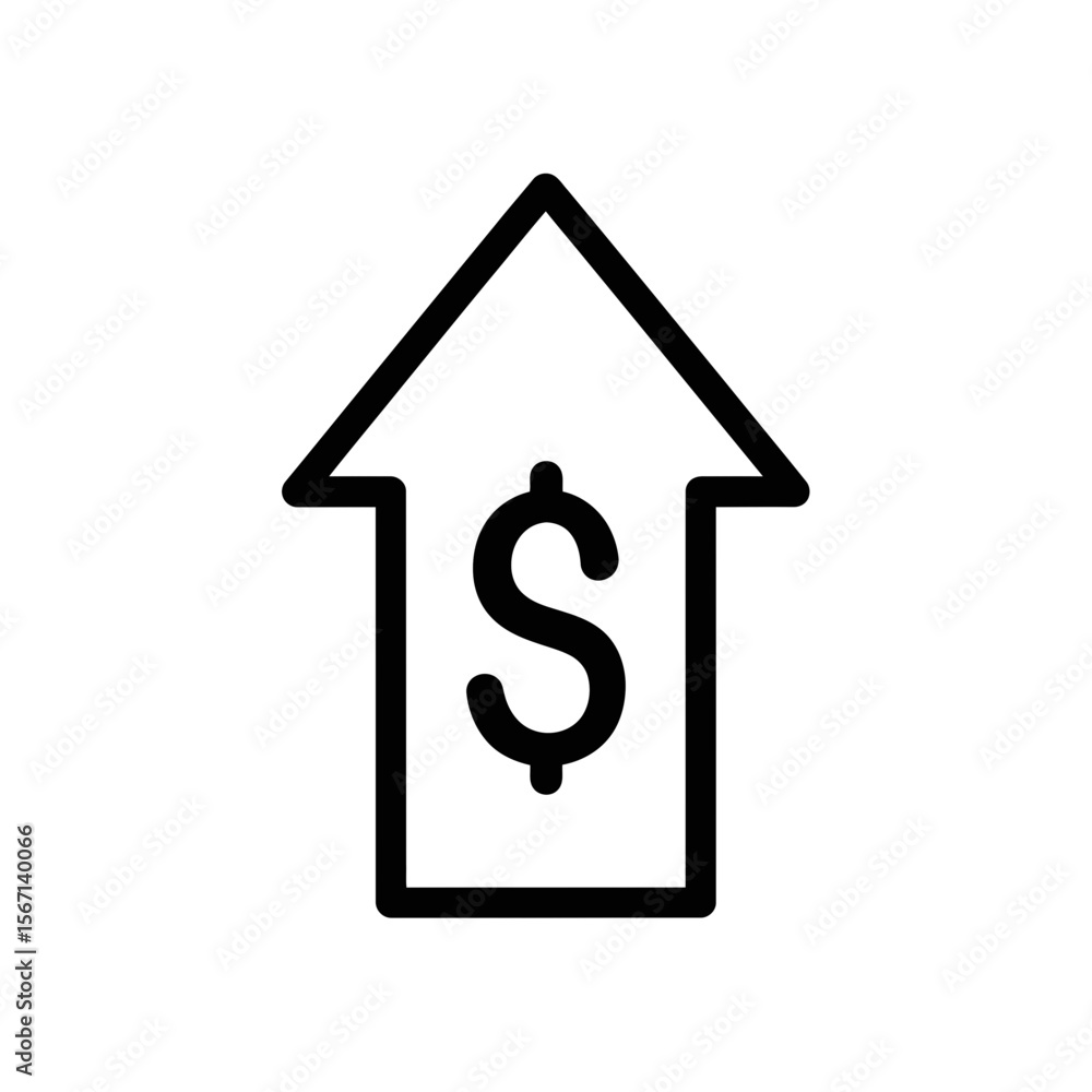 Investment Banking Growth Symbol with Dollar Sign Investment Banking Growth Symbol with Dollar Sign