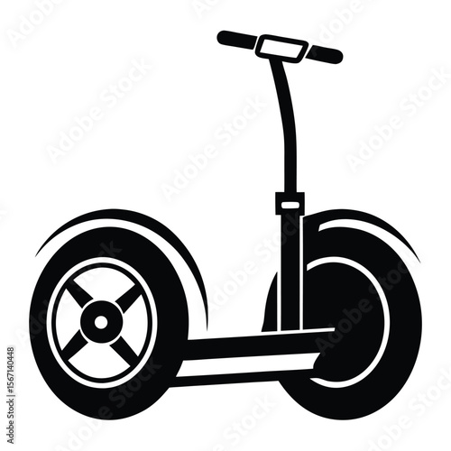 Sleek Black Self Balancing Scooter A Modern Personal Transportation Device for Urban Commuting and Recreational Mobility Around Town