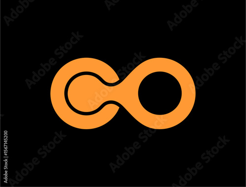 Orange infinity symbol