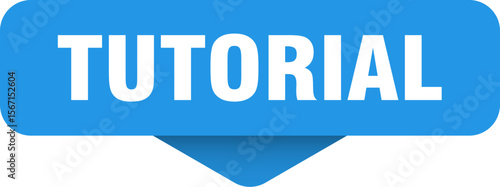 tutorial sticker. tutorial sign on transparent background