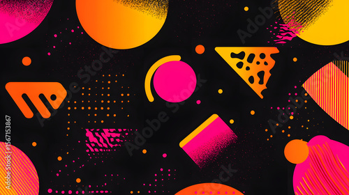 Colorful Abstract Background with Geometric Forms

