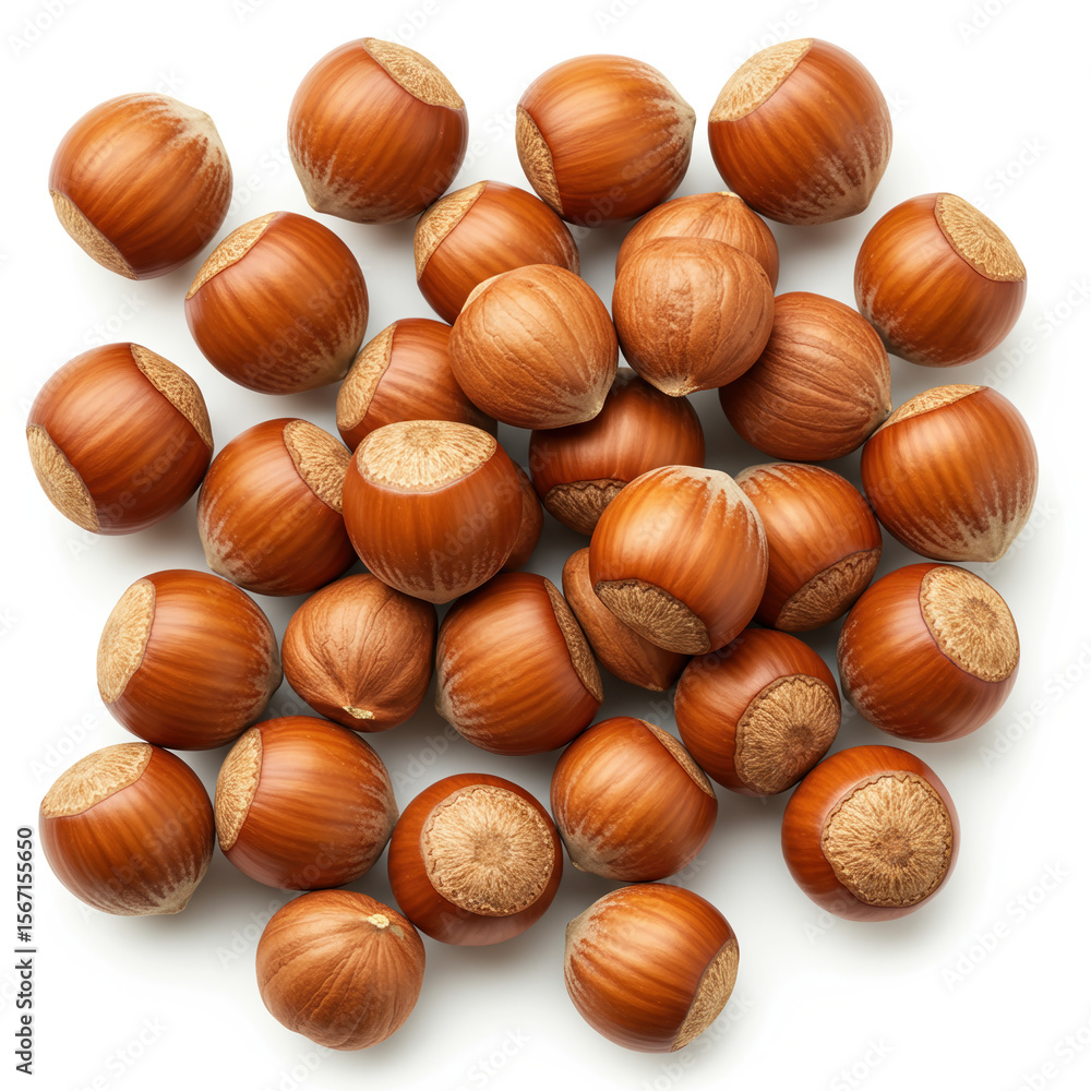 hazelnuts isolated on white background hazelnuts isolated on white background