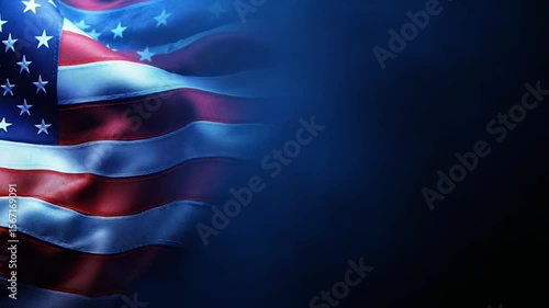 Wallpaper Mural Closeup of silky American flag fabric with soft shadows patriotic texture perfect for Fourth of July Memorial Day Torontodigital.ca