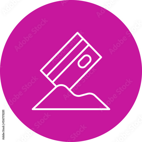Cocaine Vector Line Pink Circle Icon Design