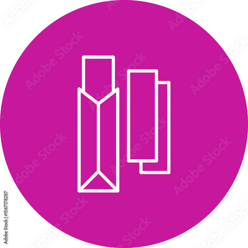 Chewing Gum Vector Line Pink Circle Icon Design