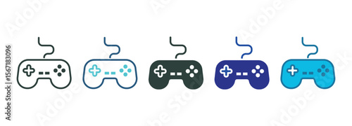 Gaming Icon Set Multiple Style Of