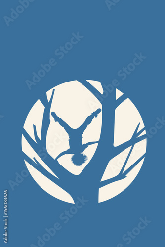 Child, Boy, Girl, Hyperactive, Play, Tree, Nature, Running, Climbing, Moon, Stars, Sun, Vector, Artwork
