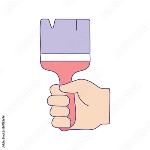 A hand holding a paintbrush, ready to bring colors to life. It's a perfect image for art and creativity