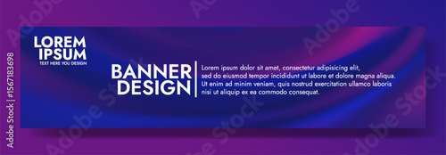 Modern banner design with a magical twilight aurora background