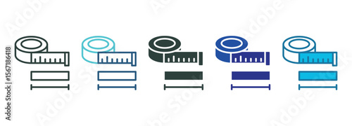 Measure Icon Set Multiple Style Of
