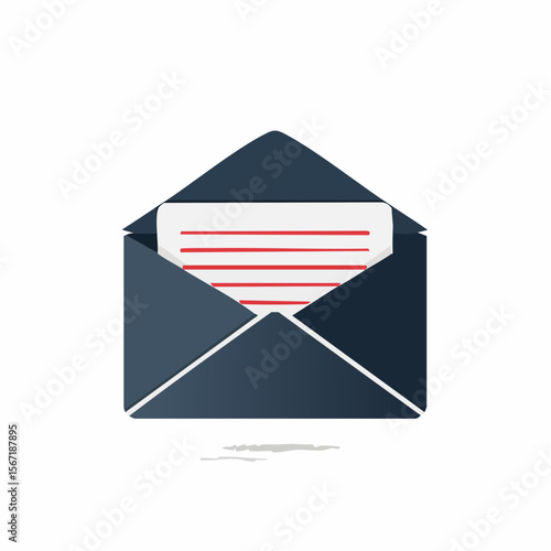 enveloppe ouverte contenant un courrier 