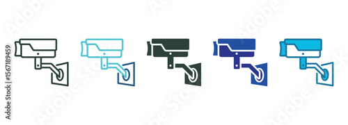 Surveillance Icon Set Multiple Style Of