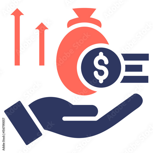 Share Holder glyph color icon