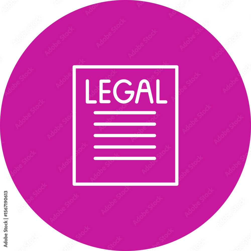 Legal Vector Line Pink Circle Icon Design Legal Vector Line Pink Circle Icon Design