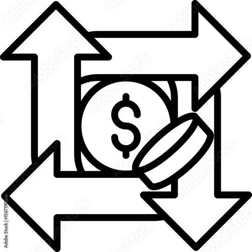 Market Share line icon