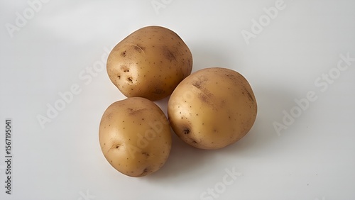 photo of 3 potatoes in the studio looks aesthetic, ai generated.