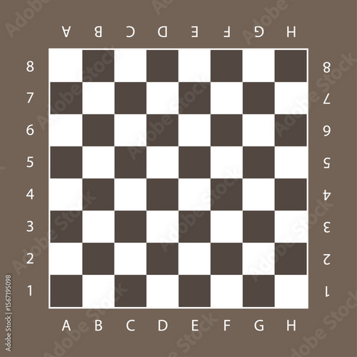 Checkerboard pattern with alternating squares displayed on a brown background