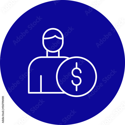 Cheater  Vector Line Pink Circle Icon Design