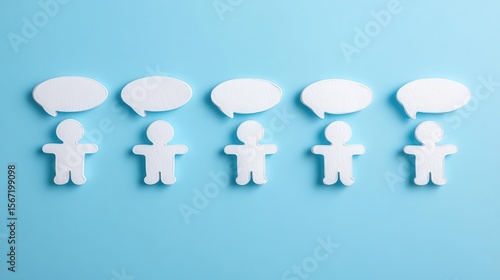 Abstract people with speech bubbles