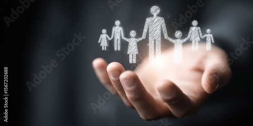 Human Resources and Employee Benefits Concept with Hand Touching