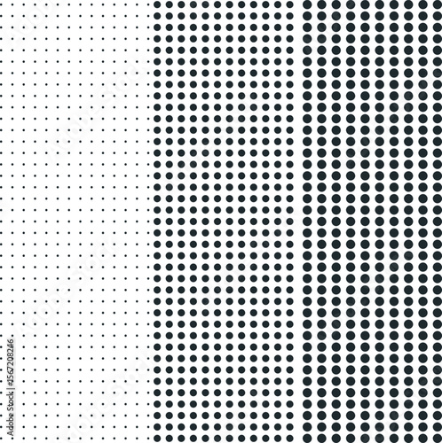 Texture in the form of dots that form separate zones under their size.