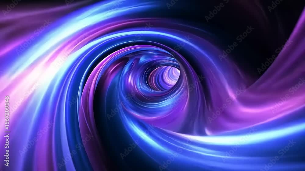 Abstract swirl of vibrant purple and blue colors creating a dynamic tunnel effect in a digital space Abstract swirl of vibrant purple and blue colors creating a dynamic tunnel effect in a digital space