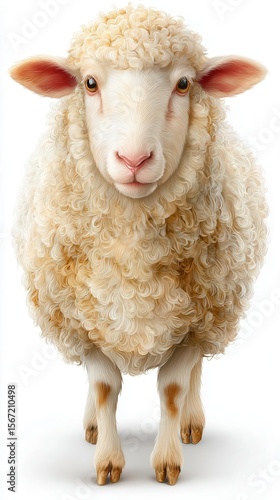 Sheep portrait front view