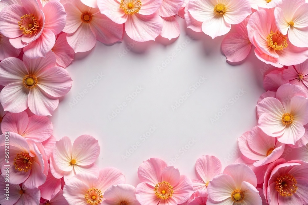 Obraz premium Soft Pastel Floral Petals Elegant Textured Backdrop for Invitations and Websites