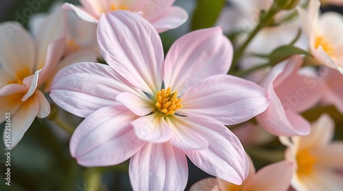 Close up of beautiful pink flowers in the garden nature background.