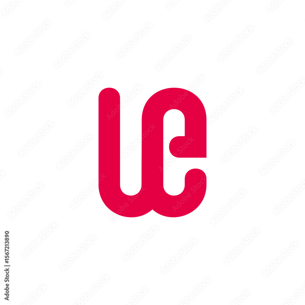 letter ew simple red cute doodle logo vector letter ew simple red cute doodle logo vector