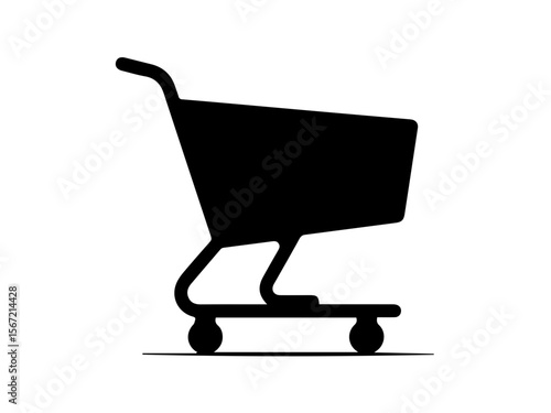 shopping cart isolated on white