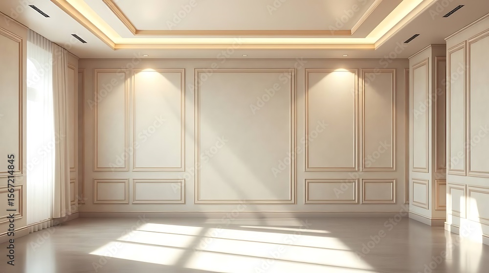 Obraz premium Elegant room illuminated by gentle light, exuding sophistication and charm
