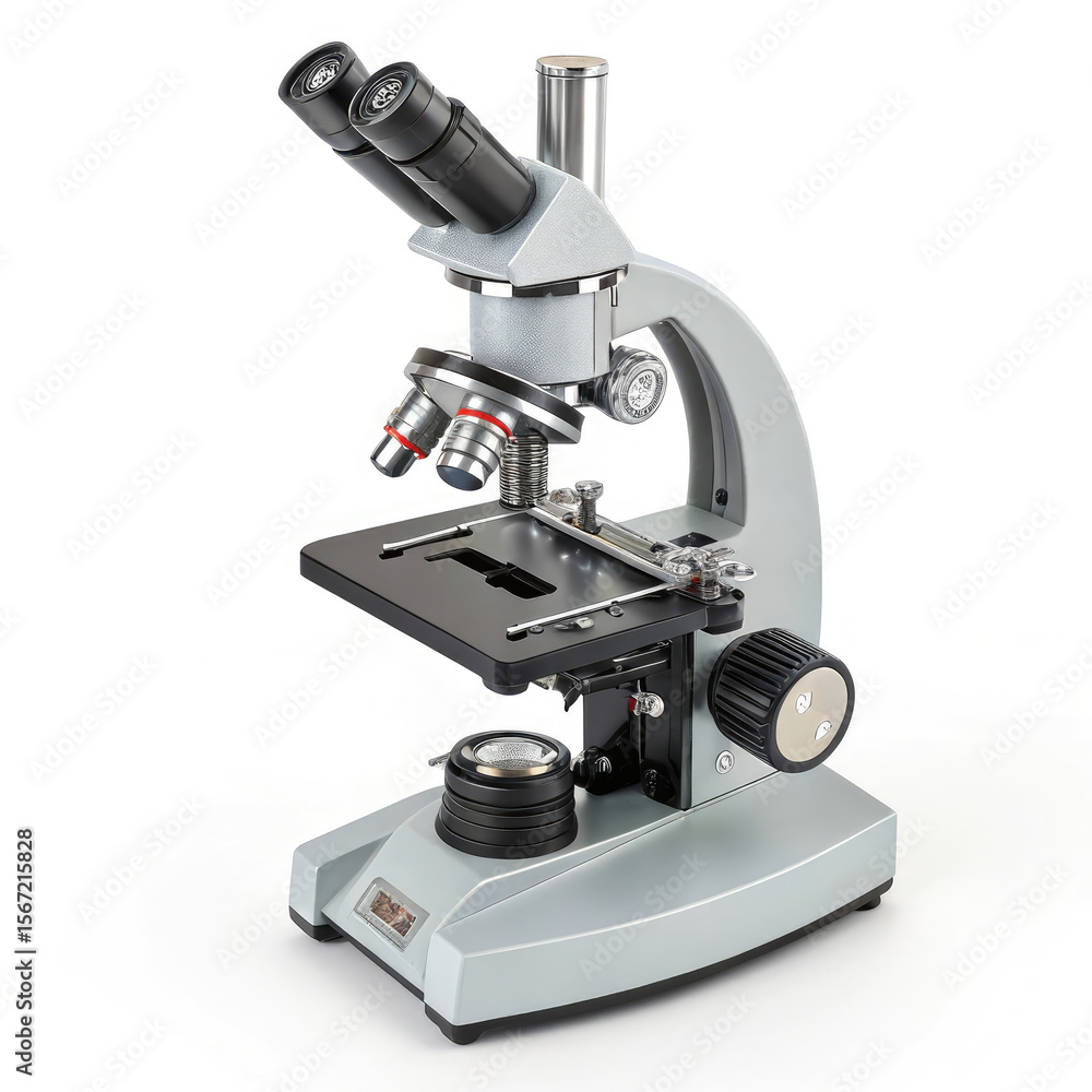 microscope on white background microscope on white background