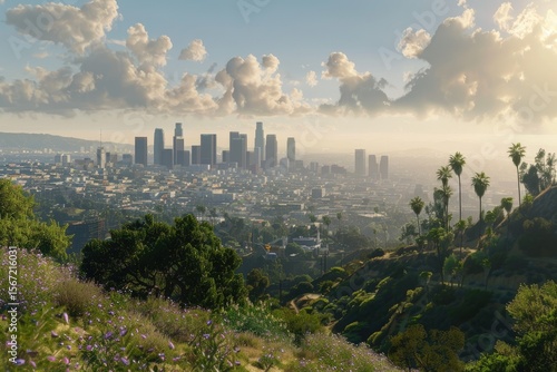 High Resolution Image of Iconic Los Angeles Skyline View
