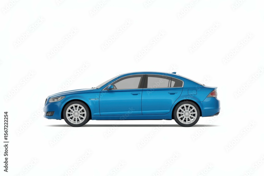 blue car isolated on white, with empty blank space for text copy space or mockup design, high detail, 8k blue car isolated on white, with empty blank space for text copy space or mockup design, high detail, 8k