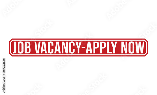 Job Vacancy Apply Now Red Sign, Employment Opportunity, Work Search, Hiring Banner, Urgent Application Request