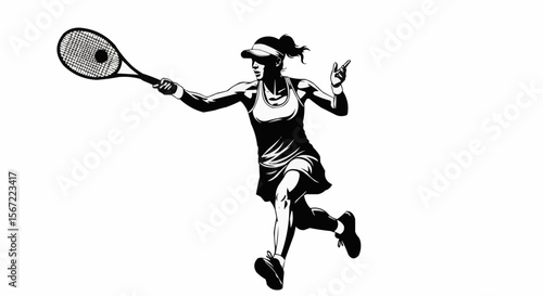 Tennis player silhouette
