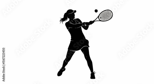 tennis player silhouette