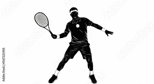 tennis player silhouette